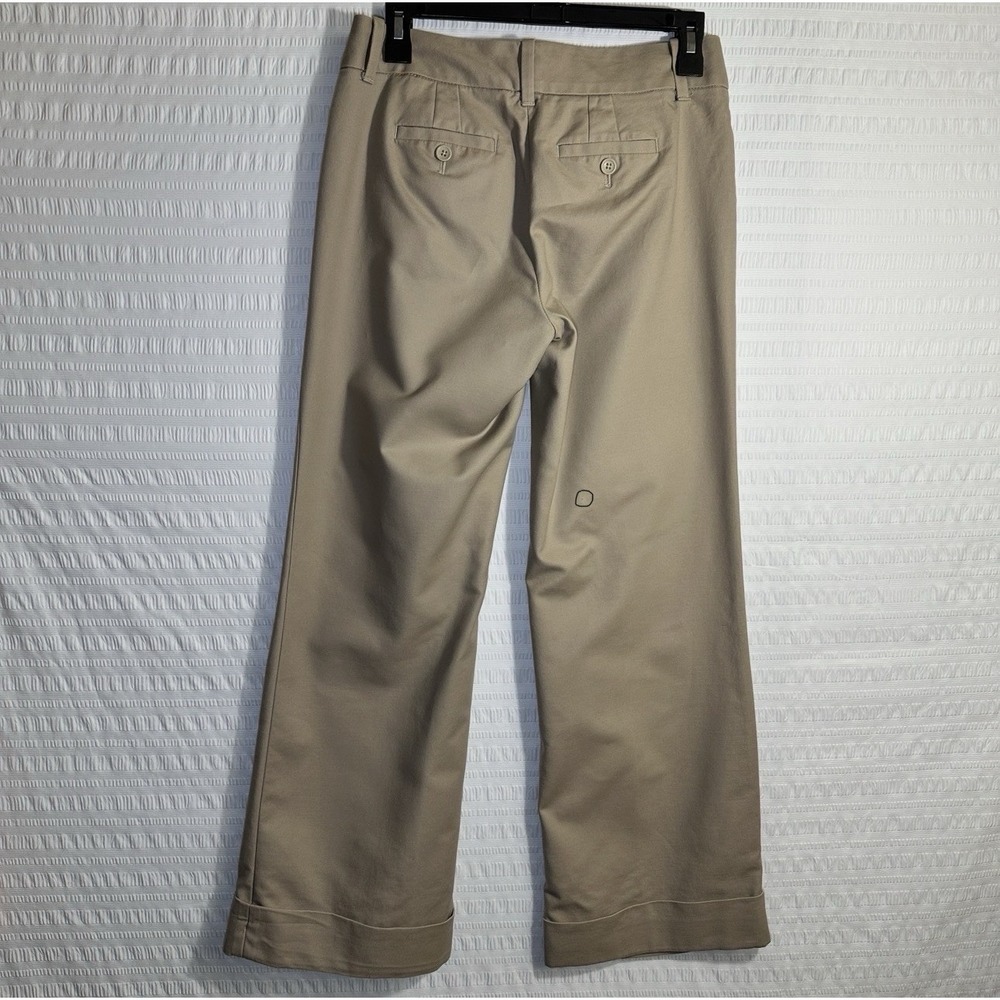 Banana Republic Jackson Fit Womens Khaki Wide Leg Cuffed Pants Slacks 2S - Picture 13 of 13